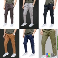 💥💥Slim Fit Cargo Pants Denim Cotton Stretchable Cargo Slack Pants 6 Pocket🌹🌹