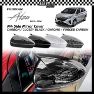 Perodua Alza 2022 - 2024 M4 Side Mirror Cover Carbon Black Chrome Trim Accessories Bodykit Gearup 20