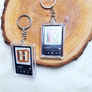 GANTUNGAN Initial keychain viral initial couple keychain/ can be customized (model 2)