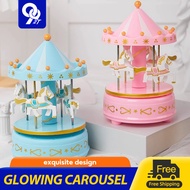 Carousel Music Box Party Gift Decoration Ornament Home Craftsmanship Decoration with Lights
