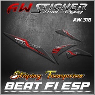 STRIPING BEAT ESP 2017-2019 TRANSPARENT BEAT STICKERS COLOR VARIANTS Aw- 318