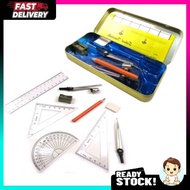 🧒🏼❤️ Set Alatan Geometri Pelajar Sekolah Jangka Lukis Jangka Pengukur Sudut