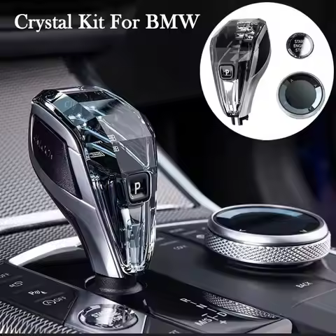 For BMW Crystal Gear Shift Knob Handles Gearbox Lever Stick Head Start Button 3 4 5 Series G20 F30 F