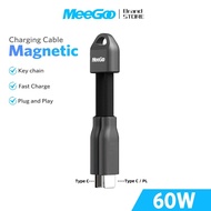 MeeGoo Type C To Type C 60W PD Short Charging Cable, Fast Charging Magnetic Data Cable for Phone