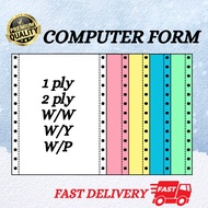 Premium Computer Form NCR Paper - 9.5" x 11" 1Ply 1000fans [2Ply NCR 500Fans W/W - W/Y - W/P]