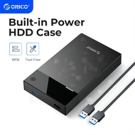 ORICO 3.5 Hard Drive Enclosure USB 3.0 to SATA III External Hard Drive Case Up to 16TB Portable Drive Enclosure Tool-Free for 2.5/3.5inch SSD HDD with Built-in 12W Power