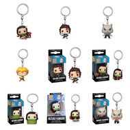 Funko Pop 2"  Demon Slayer Kamado Tanjiro Nezuko Inosuke Keychain Action Figure Keyring Toys model D