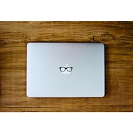 Apple Eyeglass Stickers - Hipster Glasses - Laptop Decal Macbook Ipad Sticker