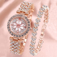 Foreign trade gypsy bracelet watch fashion rhinestone flower women's watch