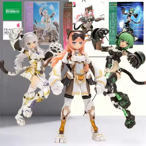 Kotobukiya Frame Arms Girl Cat Armor 3 Types Model Kit, Durga White, Durga Calico Shop Exclusive, Ma