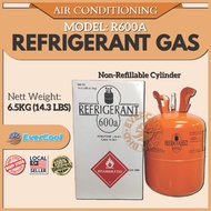Brand Refrigerant 600a gas for air-conditioning/ Gas untuk aircond gas 600A 6.5KG (14.3 LBS)