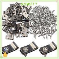 GSWLTT 100pcs Fence Clamp Chicken Wire Fencing Chain Link Fence Ties Livestock Metal Fence