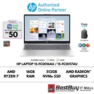 HP Laptop15-fc0016AU GOLD / 15-fc0017AU SILVER (RYZEN 7 / 16GB RAM / 512GB SSD / AMD Radeon™ Graphic