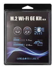 ASRock Intel WiFi 6E AX210 Module & アンテナ・ケーブル セット/Desk Mini シリーズにWIFI 環境を追加/M.2WIFI6Ekit (AX210) Des