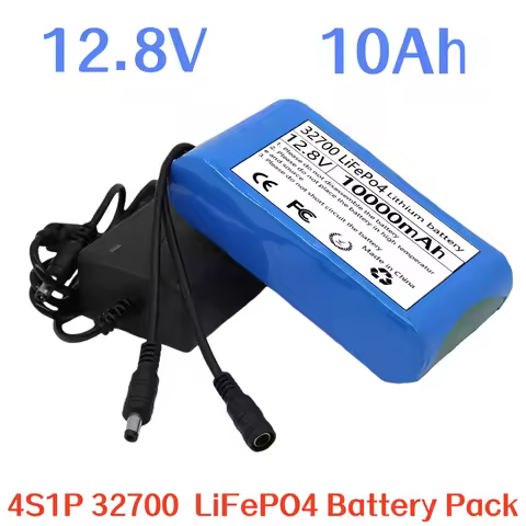 32700 4S1P 12V 10Ah LiFePO4 Battery Pack with 4S Balanced BMS Rechargeable for Electric Boat Uninter
