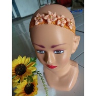 Baby headband/children's head band/beaded flower baby bandana