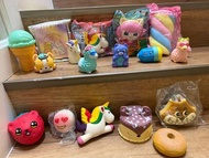 CHEAP Set of 16 slow rising Squishy sensory fidget Toys. I boom, smooshy mushy, squish dee lish,  Sa