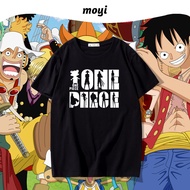 ((Pure Cotton 100%) One Piece t-Shirt Comic Clothes Men Women Summer New Style Pure Cotton Couple Short Sleeves