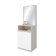 SB Design Square KONCEPT FURNITURE โต๊ะเครื่องแป้ง ขนาด 60 ซม. รุ่น Hollyn สีผ้าครีม (60x43x170)