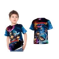 Boboiboy Galaxy The Movie Cartoon Character T-Shirt For Kids Custom Full Printing