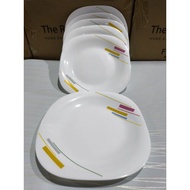 6pcs 26cm Square Opal Dinner Plate Abstract Design High Quality Opal Product