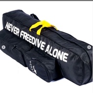 Long fin bag Dunkel Never Freedive Alone spearfishing snorkeling diving freedive