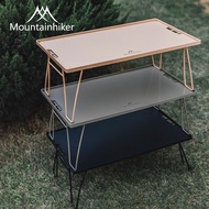 MOUNTAINHIKER Folding Table Iron Steel Mesh Folding Table Camping Stacking Table