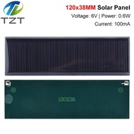 DIY 6V 100mA 0.6W Solar Panel Polycrystalline 120*38MM Mini Sunpower Solar System DIY for Battery Ce