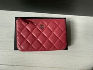 Chanel 粉紅色 菱格紋零錢包
