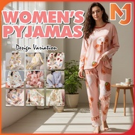 McJoden - SUMIKO Piyama Wanita Pakaian Tidur Set Lengan Panjang dan Seluar Panjang Baju Tidur Wanita