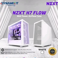 KAYU [+Wood Pellet] Casing NZXT H7 FLOW Mid Tower Airlfow PC Case - Matte White