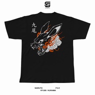 NARUTO Kyubi Kurama Nine Tails Japanese Anime T-Shirt Unisex Distro 9 Tail/