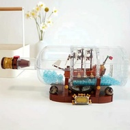 LY Creative Expert Ship In A Bottle Model Compatible 21313 Moc Buiilding Block Bric Eduional Kids C