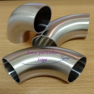 elbow / knee sanitary stainless ss 304 3/4 inchi od 19,05 mm