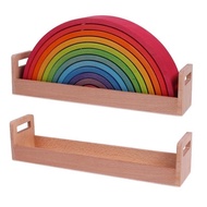 มอนเตสซอรี่ Montessori - บล็อกไม้สายรุ้ง เรนโบว์บล็อค Rainbow block ของเล่นไม้เสริมพัฒนาการ สำหรับเ