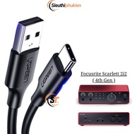 Power cord for livestream music for Focusrite Scarlett 2i2 Gen 4 Sound Card