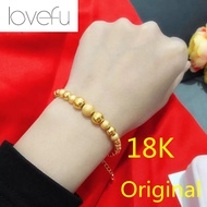 100% original 18K Saudi Gold Bracelet Pawnable for Women Happiness Bracelet Lucky Bracelet Blessing Couples Bring Good Luck Fashion Jewelry Ladies Bracelets Girls Birthday