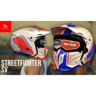 🔥PROMO MT HELMET/HELMET MT STREETFIGHTER SV TWIN B7 GLOSS PEARL BLUE🔥
