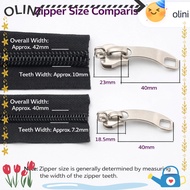 OLINI Zipper Slider, #5 #8 #10 with Holes Zipper Head, Bag Zipper Replacement Large Size Replacement