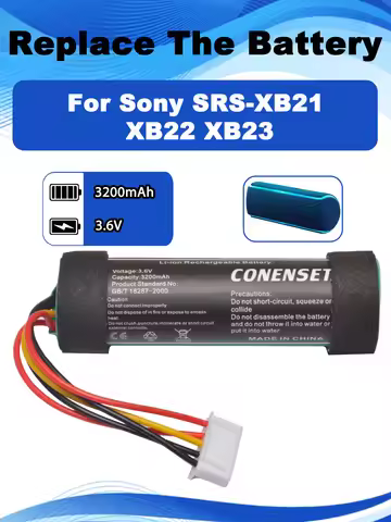 3.6V 3200mAh Replacement Speaker Battery For Sony SRS-XB21 SRS-XB23 SRS-XB22 Bluetooth Speaker ST-05