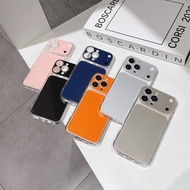 Luxury Color Orange Case for IPhone 17 16 15 14 Plus 13 12 11 Pro Max Phone 2-in-1 Phone Cover Case