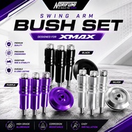 NORIFUMI Swing Arm Bush Set Yamaha XMAX 250 XMAX300 CNC Aluminium Swingarm Bush Kit