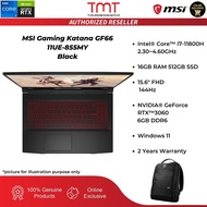 MSI Gaming Katana GF66 11UE-855MY Black Laptop | Core i7-11800H | 16GB RAM 512GB SSD | 15.6" FHD | RTX3060 | W11 | 2Y Warranty | Bag