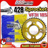 ESPADA Sprocket 428 Gold SYM VF3I185 FXR150 VF3I 4 Lubang Harden Steel Spoket 43T 44T 45T 428H Spock