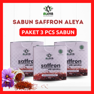 PAKET HEMAT 3 PCS Sabun Saffron Aleya - Sabun Safron Asli BPOM Aleya Brightening Soap Sabun Saffron