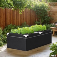 Fabric Garden Raised Bed Rectangular Vegetable Growing Nursery Pot Gardening Raised Beds with Frame 