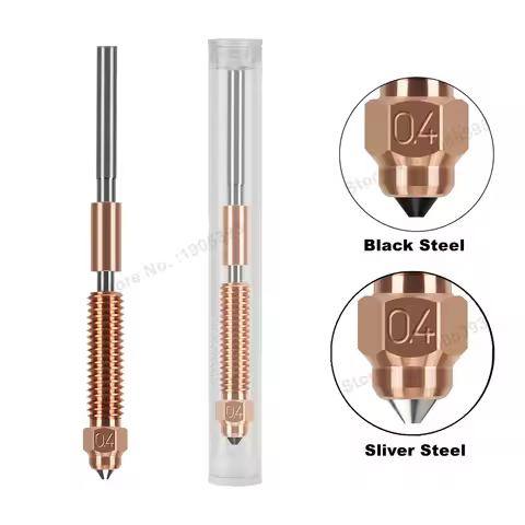 All-in-one Nozzle For Creality K1C Copper Hardened Steel Insert 0.2 0.4 0.6 0.8 1.0mm High-Speed Noz