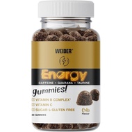 Weider Energy Caffeine Gummies (80 Gums) Cola Flavour. Caffeine Gummies with Guarana, Taurine, Vitam