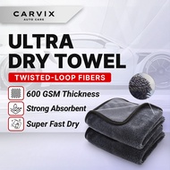CARVIX | Ultra Water Absorbent Towel 600GSM Twisted Loop Car Wash Microfiber Drying Cloth KainKereta