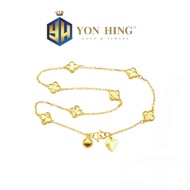 YON HING Anklet Clover Gold 916